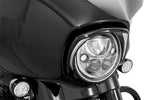 Ciro Fang Headlight Bezel For Harley Davidson FLH 1868 ABS 2021 Black Clear
