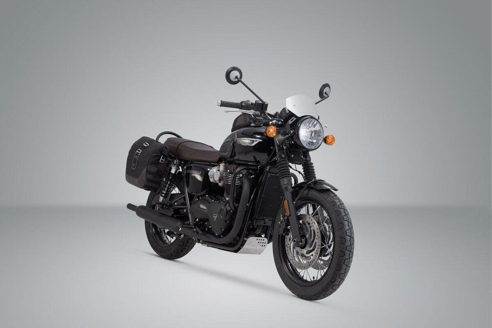 SW Motech Legend Gear LC2 Side Pannier Bags System For Triumph Bonneville 1200 T120 2016-2024 - Black/Brown