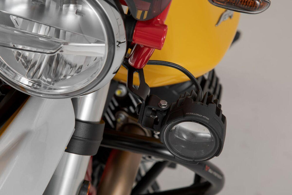 SW Motech EVO Fog Lights For Moto Guzzi V85 850 TT 2019-2023 - Black