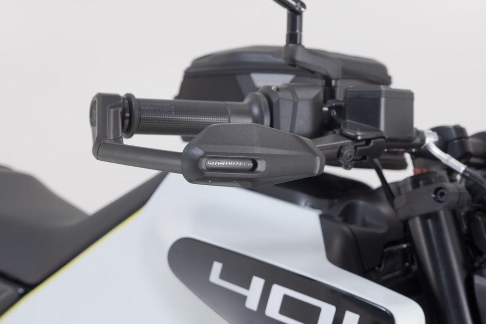SW Motech Lever Guards With Wind Protection For Husqvarna Svartpilen 401 2023-2024 - Black