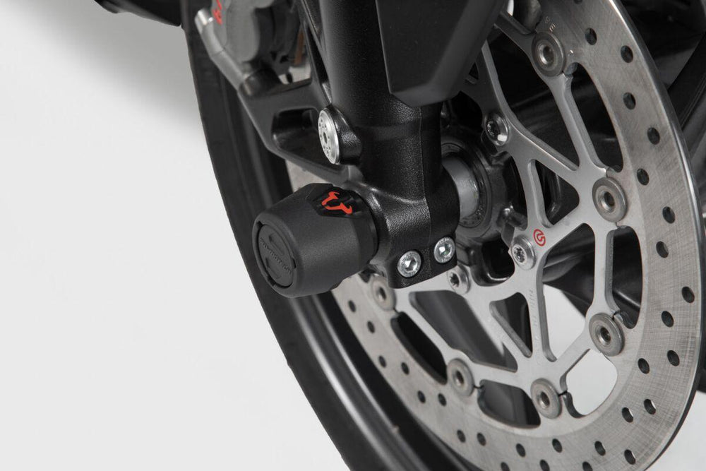 SW Motech Front Axle Slider Set For KTM Duke 790 2018-2024 - Black