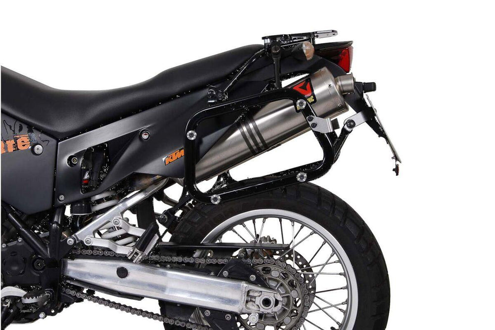 SW Motech Evo Side Pannier Carrier For KTM Adventure 950 2003-2005 Rear - Black Powder-Coated Black