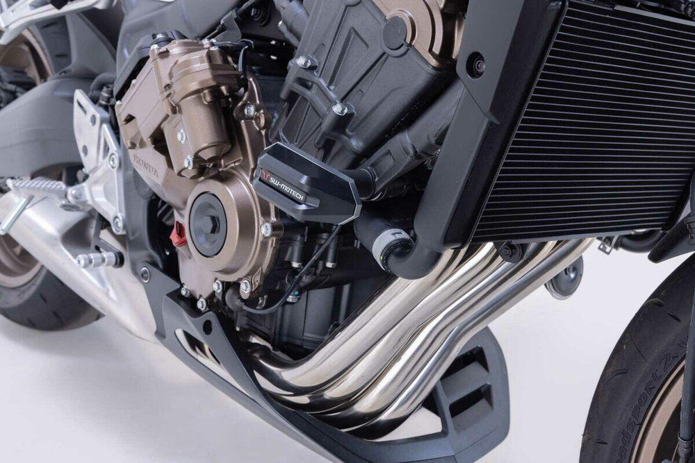 SW Motech Frame Slider Kit For Honda CB 650 R Neo Sports Cafe 2023-2026 - Black/Silver