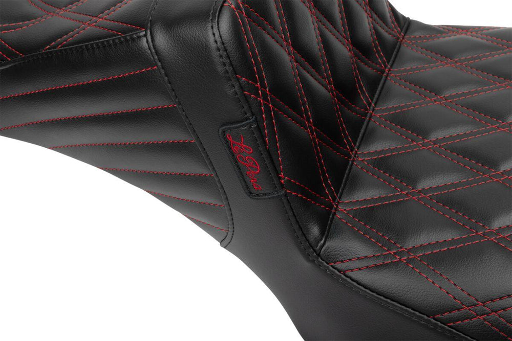 LE Pera Tailwhip Daddy Long Legs Seat For Harley Davidson FLHX 1750 ABS 2023 Double Diamond - Black/Red
