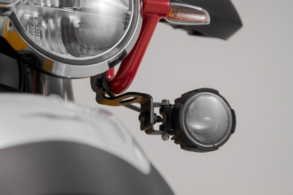 SW Motech EVO High Beam Lights For Moto Guzzi V85 850 TT 2019-2023 - Black
