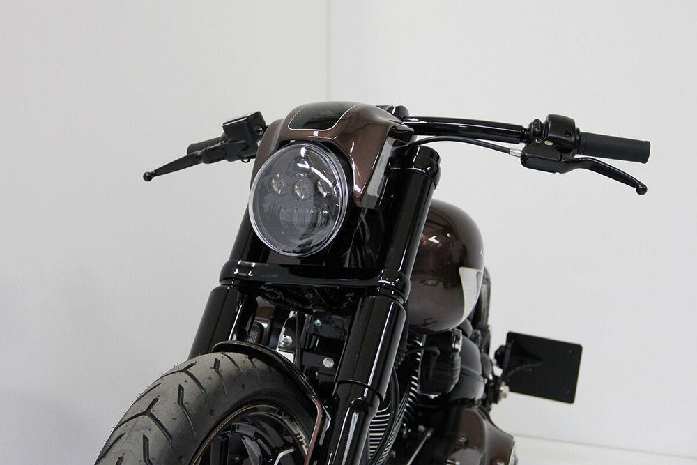 Cult Werk Night Rod Style Headlight Kit For Harley Davidson FXSB 1690 2013 - Gloss Black