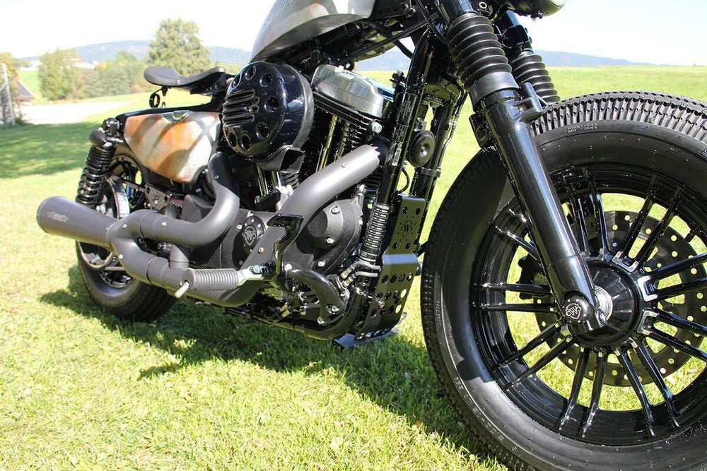 Cult Werk Spoiler Old School For Harley Davidson XL 1200 C 1996-2020 Front - Black