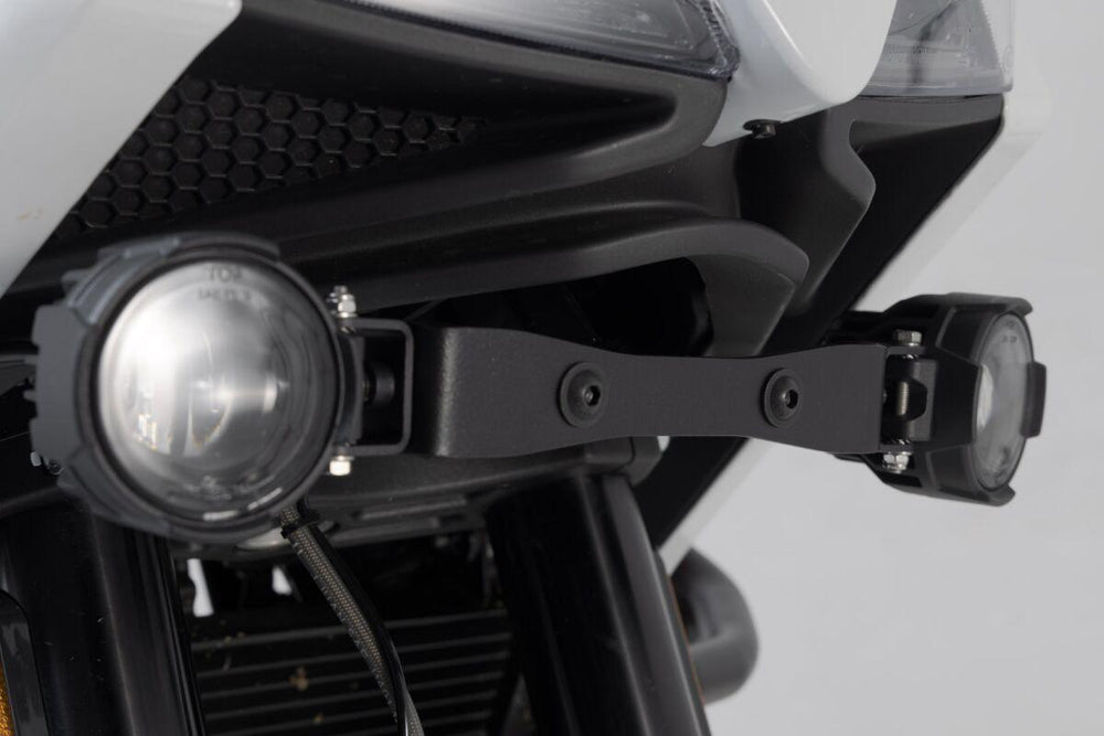 SW Motech EVO High Beam Lights For Moto Morini X-Cape 650 2021-2024 Front Black/Clear