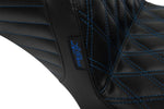 LE Pera Tailwhip Daddy Long Legs Seat For Harley Davidson FLHX 1750 ABS 2023 Double Diamond - Black/Blue