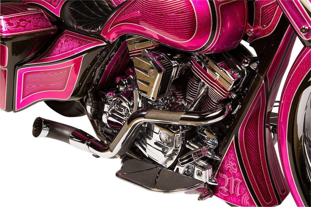 Trask 2 Into 1 Nasty Bastard Exhaust System For Harley Davidson FLHR 1340 1997-1998 - Chrome