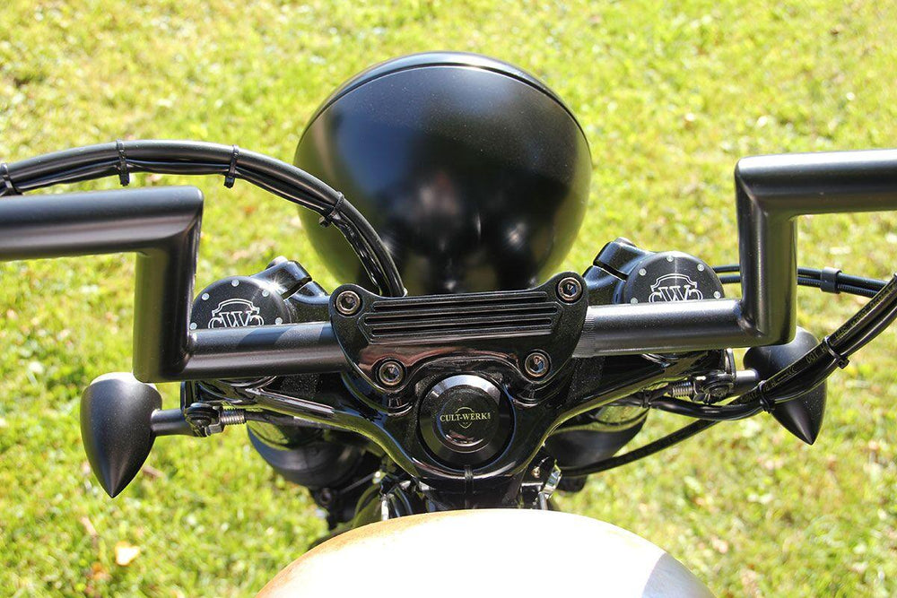 Cult Werk Handlebar Clamp For Harley Davidson XL 1200 C 1996-2020 - Black