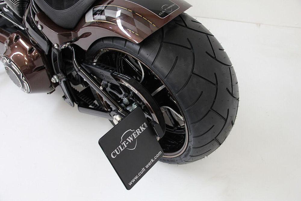 Cult Werk License Plate For Harley Davidson FXSB 1690 2013