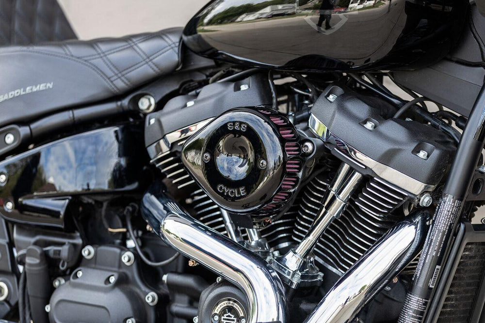 S&S Cycle Mini Teardrop Stealth Air Cleaner Cover For Harley Davidson FLDE 1750 2019-2020 - Black