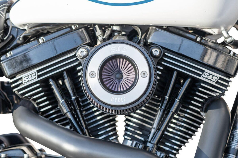 S&S Cycle Air Stinger Stealth Air Cleaner Kit For Harley Davidson FLD 1690 2012-2016 - Black/Chrome