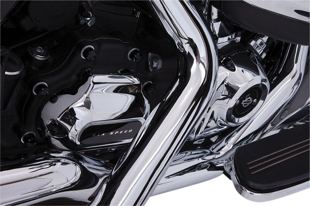 Ciro Engine Bolt Cover Caps For Harley Davidson FLDE 1750 ABS 2018-2020 Diamond-Cut/Crown - Chrome