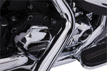 Ciro Engine Bolt Cover Caps For Harley Davidson FLDE 1750 ABS 2018-2020 Diamond-Cut/Crown - Chrome