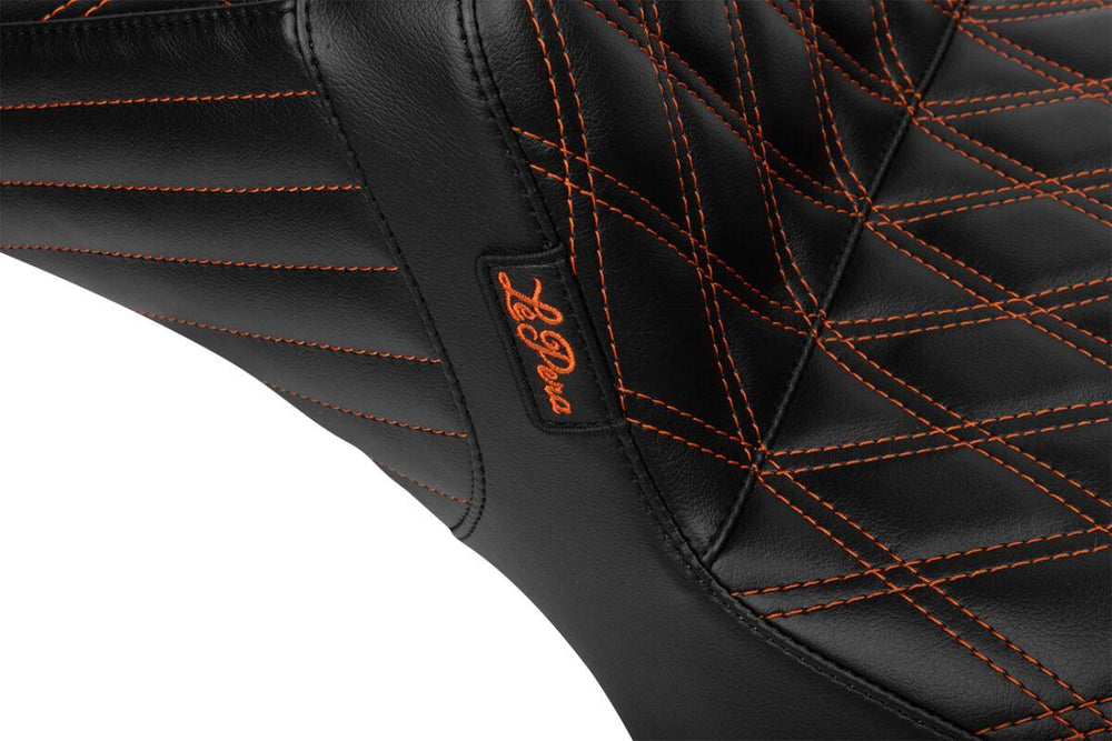 LE Pera Tailwhip Daddy Long Legs Seat For Harley Davidson FLHX 1750 ABS 2023 Double Diamond - Black/Orange