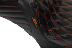 LE Pera Tailwhip Daddy Long Legs Seat For Harley Davidson FLHX 1750 ABS 2023 Double Diamond - Black/Orange