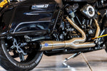 S&S Cycle 2 Into 1 50 State Diamondback Exhaust System For Harley Davidson FLH 1868 2021 - Brushed