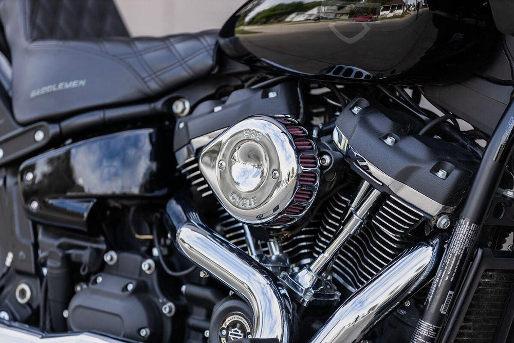S&S Cycle Mini Teardrop Stealth Air Cleaner Cover For Harley Davidson FLDE 1750 2019-2020 - Chrome