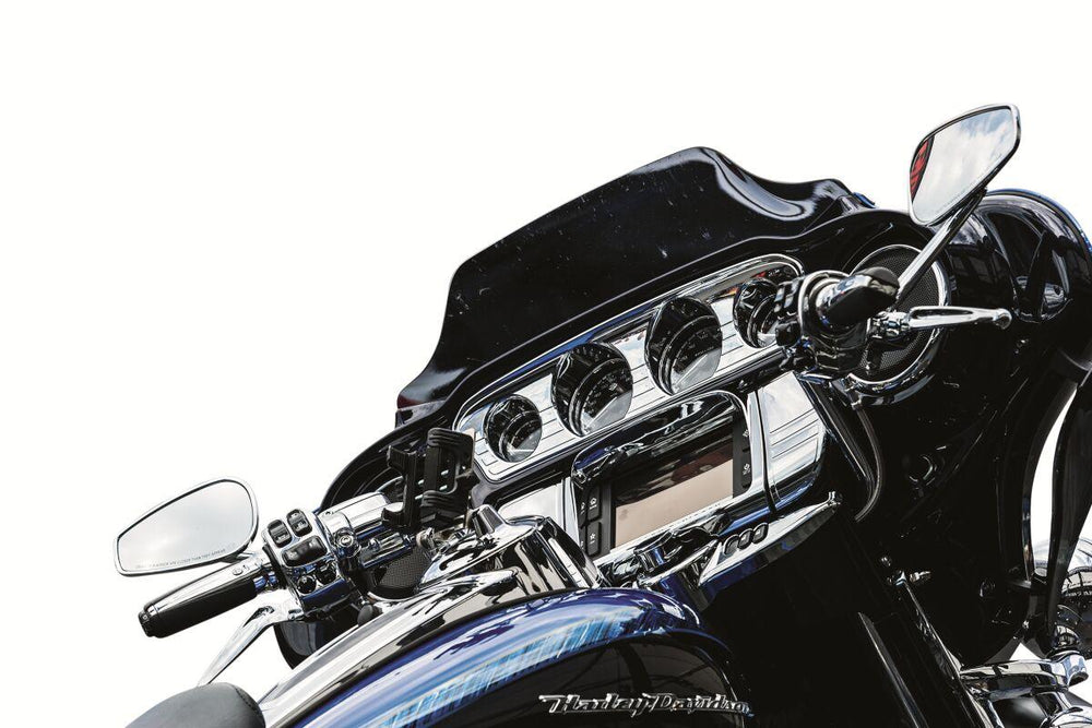 Kuryakyn Tri-Line Gauge Trim For Harley Davidson FLHT 1750 2019 - Chrome