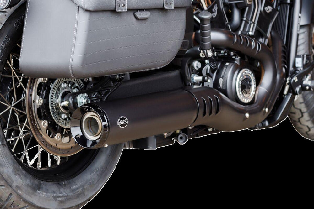S&S Cycle Grand National Silencers For Indian 101 Scout 1250 ABS 2025-2026 - Guardian Black