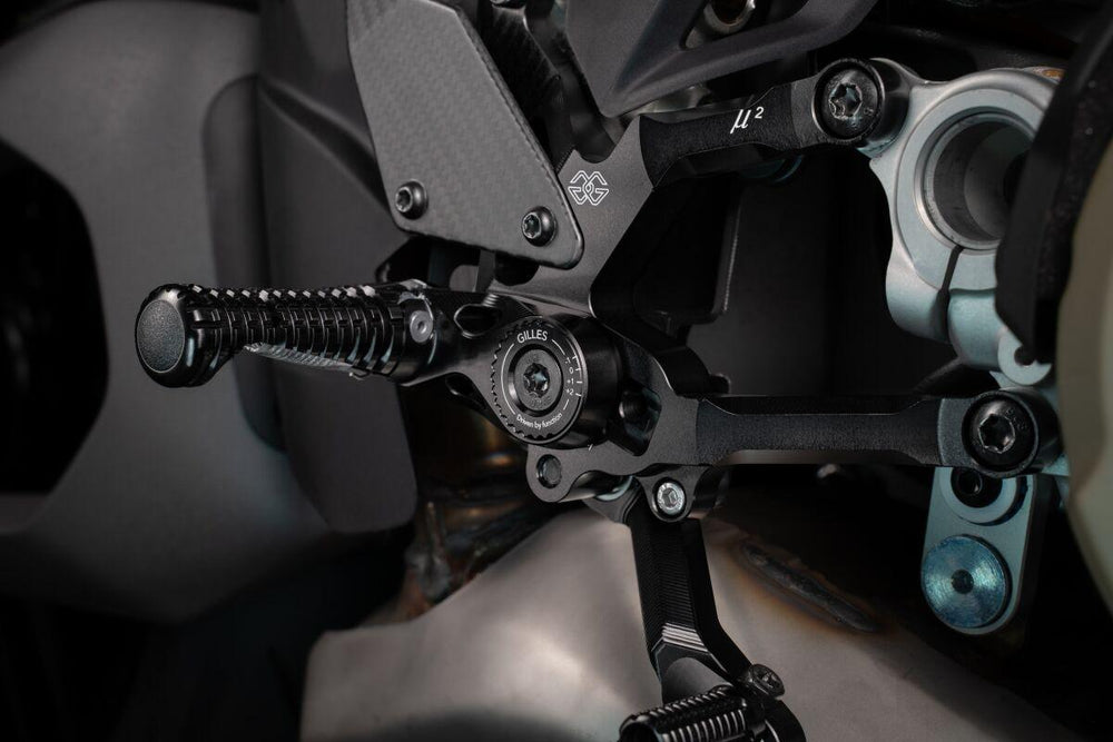 Gilles MUE2 Rearset For Ducati Streetfighter V4 1100 ABS 2025-2026 Left and Right - Black