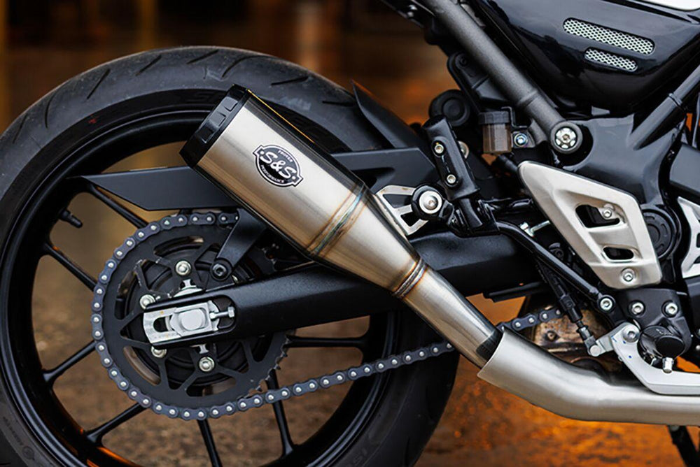 S&S Cycle Grand National  Silencer For Triumph Scrambler 400 X 2024 - Brushed