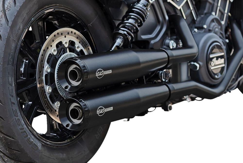 S&S Cycle Grand National Silencers For Indian Scout 60 2019-2022 - Guardian Black