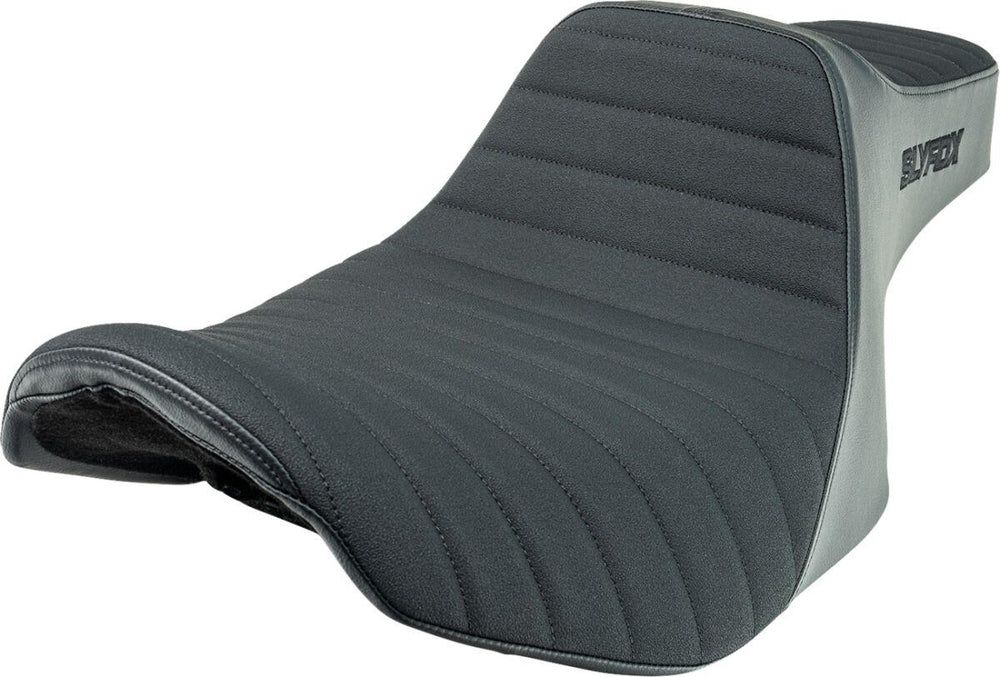 Slyfox High Noon Seat For Harley Davidson FLHX 1923 ABS 2024 Black Logo/Classic Stitch - Black