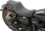 Drag Specialties Predator III Seat For Harley Davidson FLD 1690 2012-2013 - Black Silver