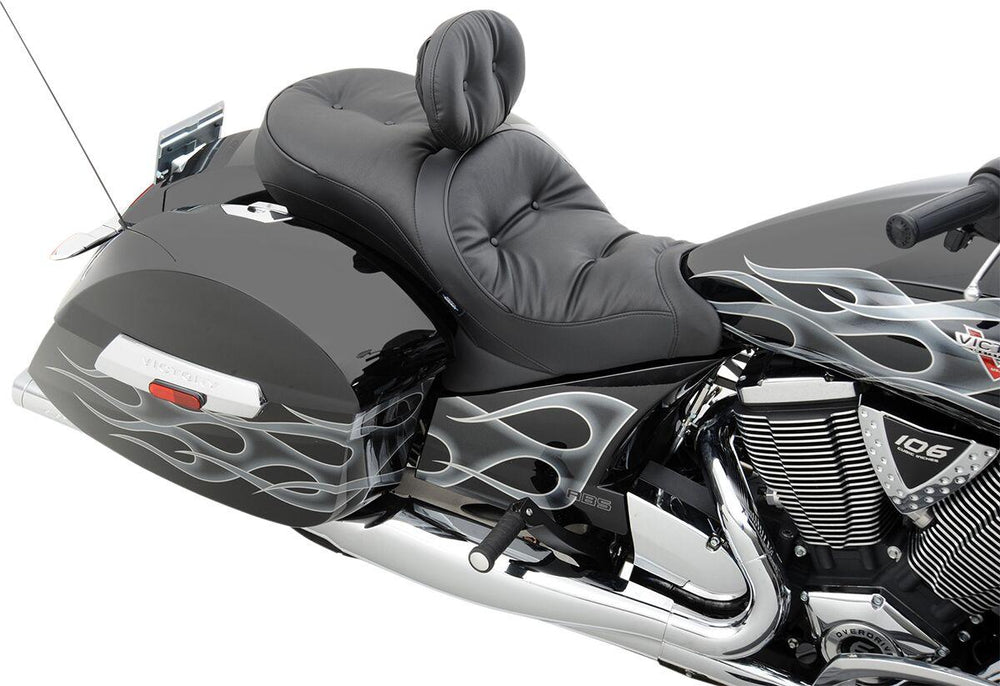 Drag Specialties Low-Profile Touring Seat For Victory Cross Country 106 2010-2015 Pillow Top - Black