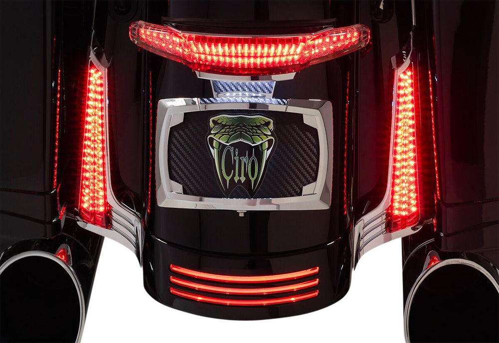 Ciro Filler Panel Lights For Harley Davidson FLHRXS 1750 ABS 2017-2018 Rear Smoke