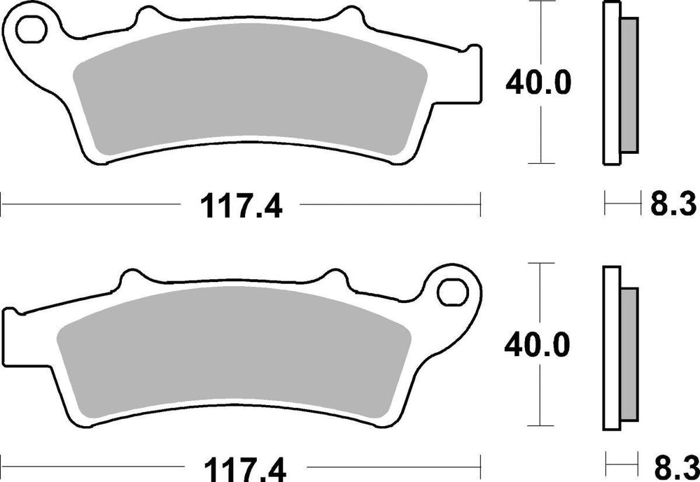 SBS Carbon Tech Organic Front Brake Pads For Aprilia Atlantic 125 2003-2009