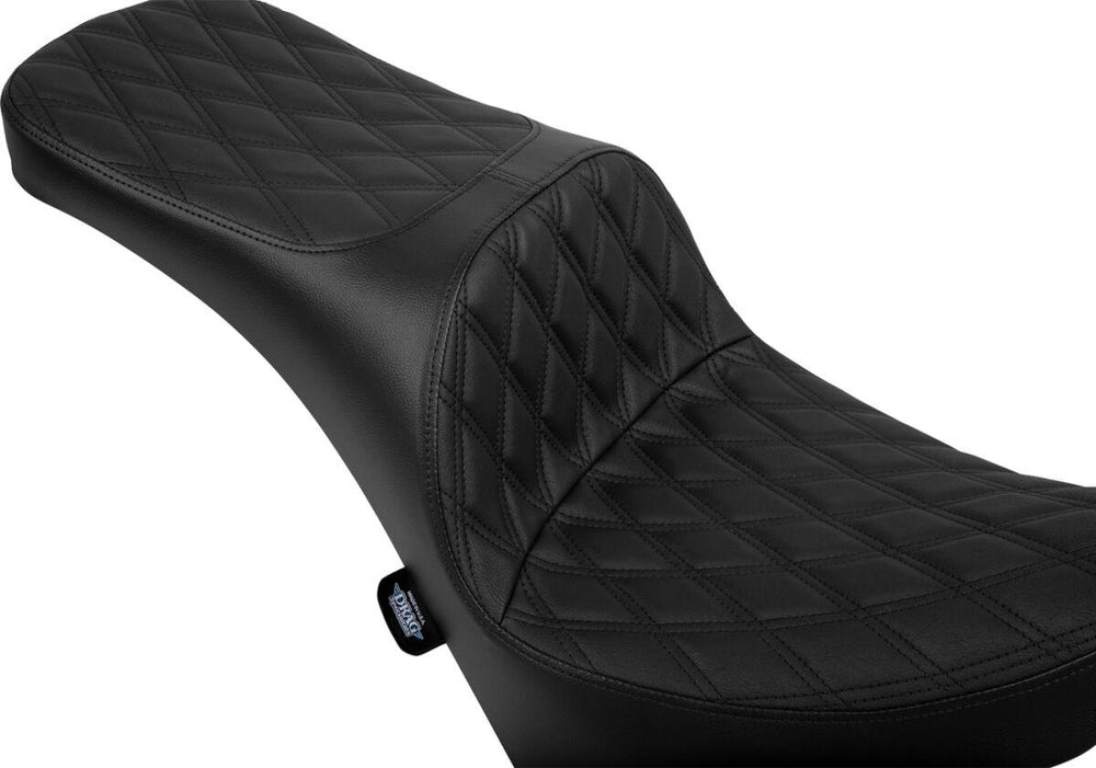 Drag Specialties Freedom Touring Double Diamond Seat For Harley Davidson FLDE 1750 ABS 2018-2020 - Black