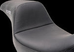 Slyfox The Drifter Seat For Harley Davidson FXD 1340 1996-1998 Carbon Fiber/Gray Logo/Smooth - Black/Grey