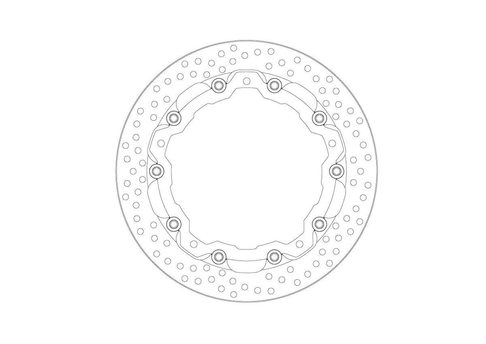 Moto Master Halo Series Floating Racing Brake Disc For KTM Duke 125 2023-2024 Front Right