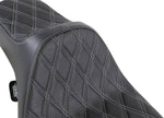 Drag Specialties Extended Reach Predator III Double Diamond Seat For Harley Davidson FLHR 1340 1997-1998 - Black