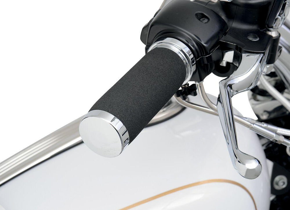 Drag Specialties Sundance Grips For Harley Davidson FLD 1690 2012-2013 - Black Chrome