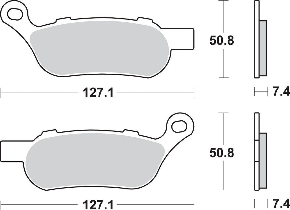 SBS Sintered Metal Rear Brake Pads For Harley Davidson FLD 1690 Dyna Switchback 2012-2013