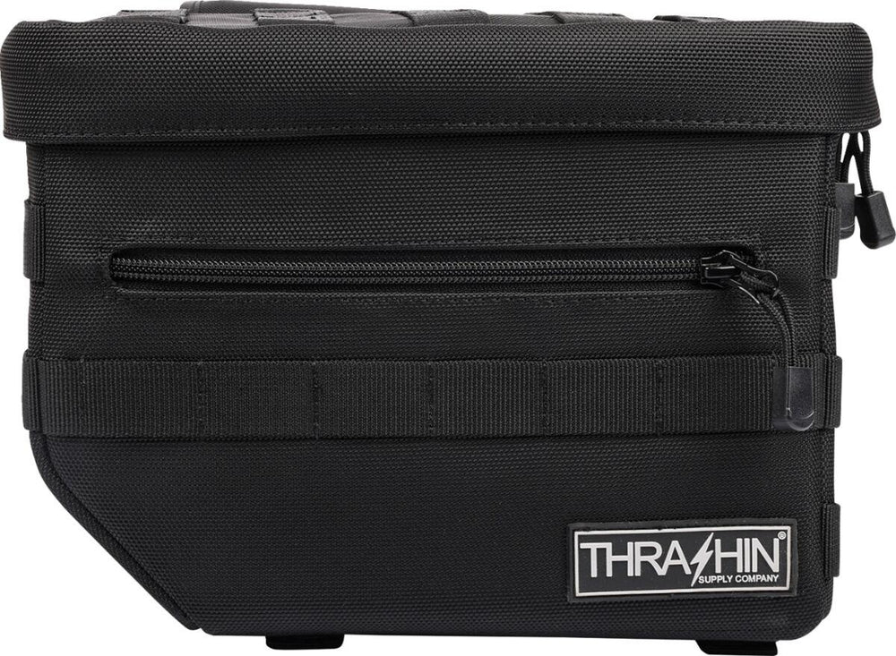 Thrashin Supply Co Essential Saddlebags For Harley Davidson FLD 1690 2012-2013 - Black