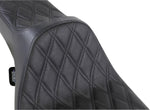 Drag Specialties Extended Reach Predator III Black Stitching Seat For Harley Davidson FLHR 1340 1997-1998 - Black