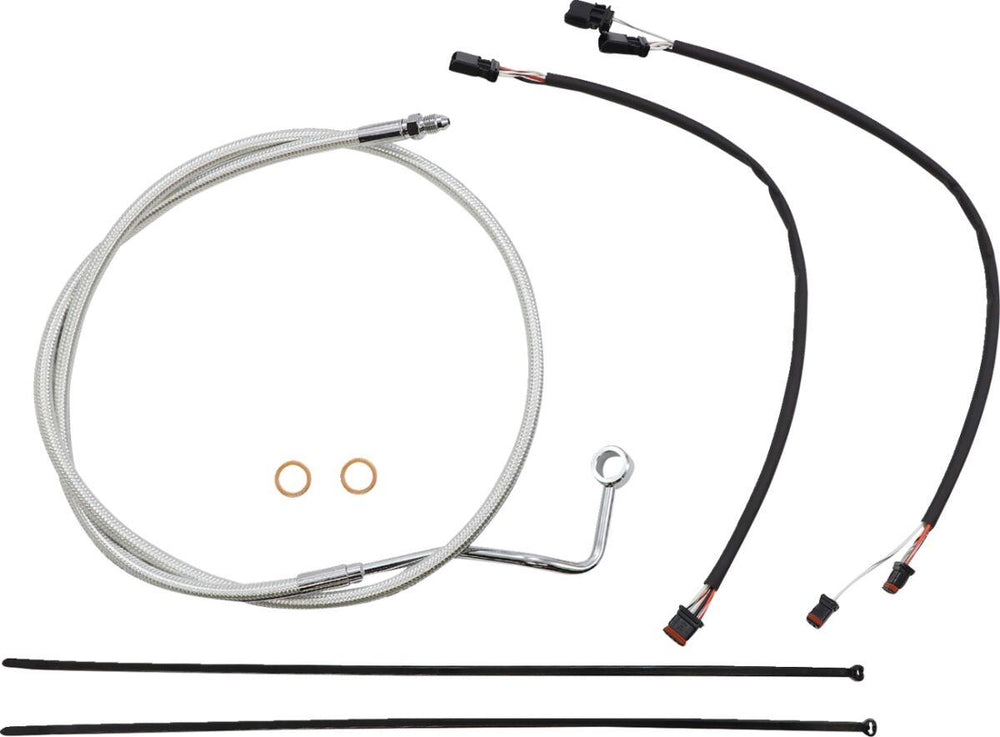 Magnum Shielding Sterling Chromite II Designer Handlebar Cable Install Kit For Harley Davidson FLTRK 1868 2021-2024 30.5 - 35.5cm (12" - 14") - Chrome Clear-Coated