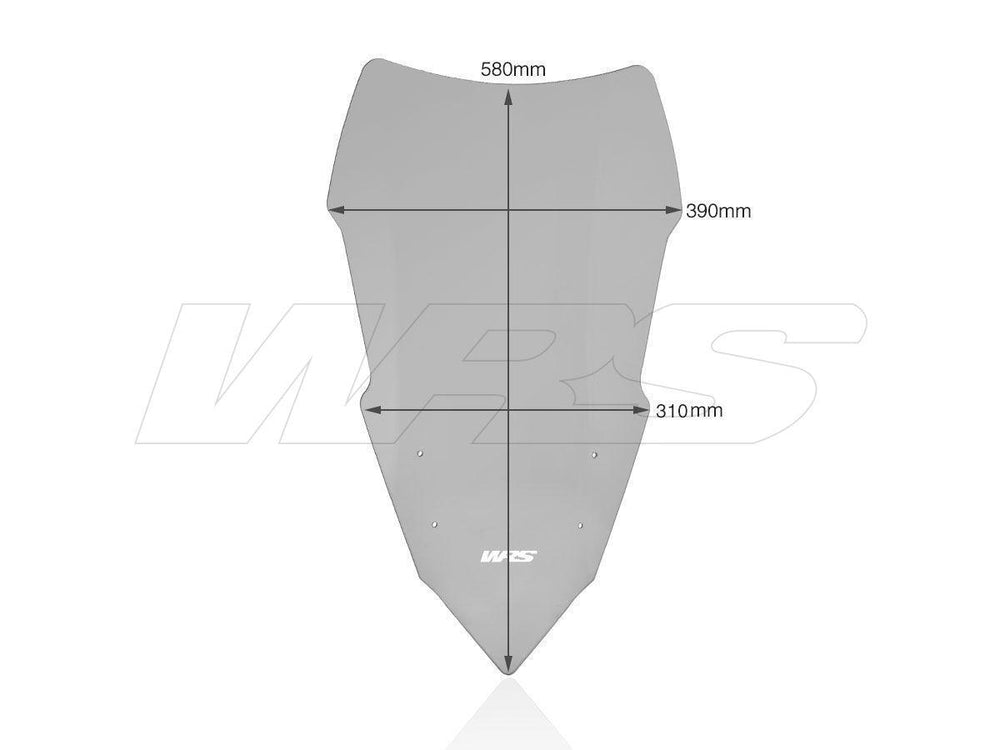 WRS Windscreen For Yamaha MT-09 ABS 2015-2017 58 cm (22-7/8") - Smoke