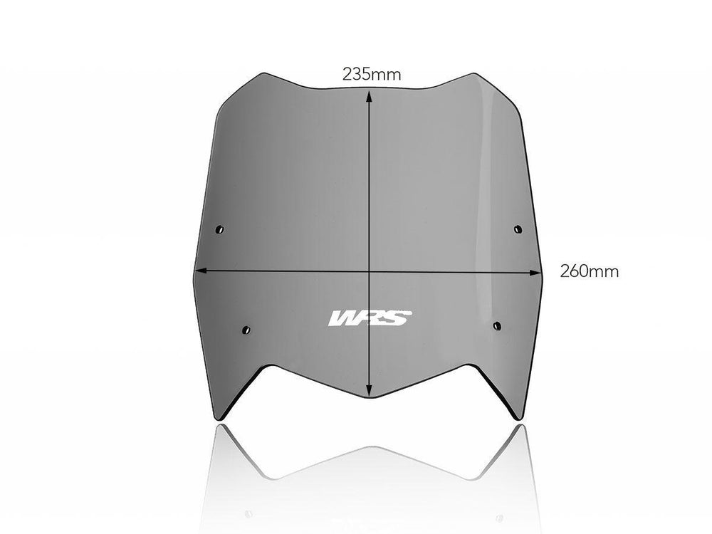 WRS Windscreen For Yamaha XTZ 690 2019-2022 23.5 cm (9-1/4") - Dark Smoke
