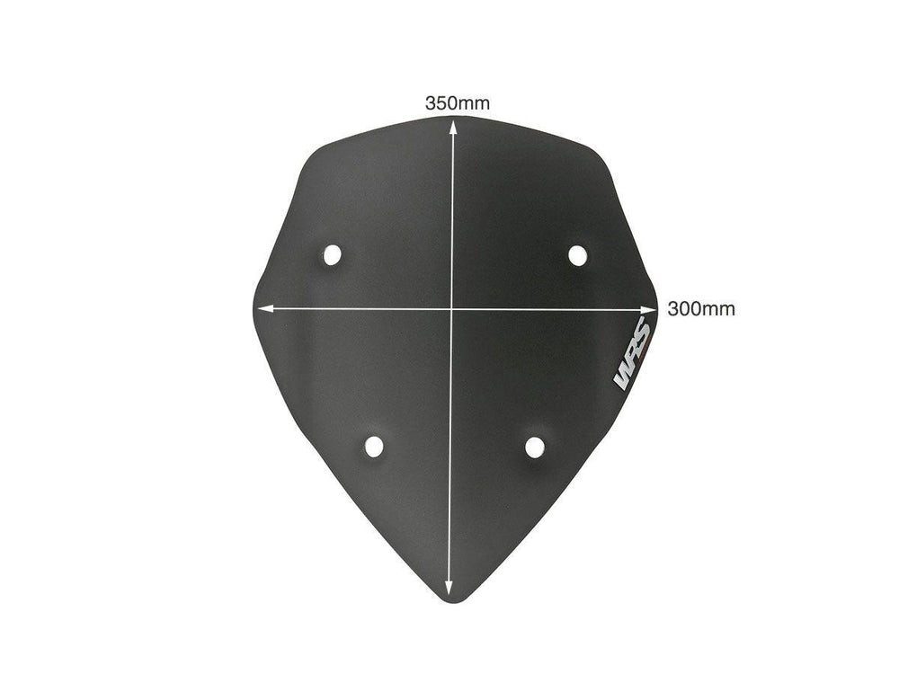 WRS Windscreen For Ducati MultiStrada 1200 ABS 2013-2014 35 cm (13-3/4") - Black