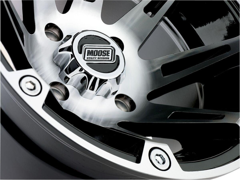 Moose Racing 387X Wheel For Kawasaki KAF 820 4X4 2015-2016 Rear 14x8" - Black/Silver