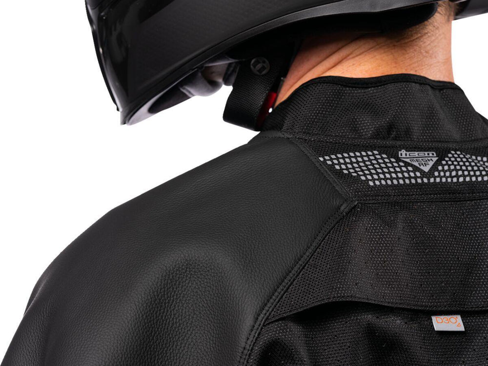 Icon Unisex Mesh AF Leather Jacket - Black