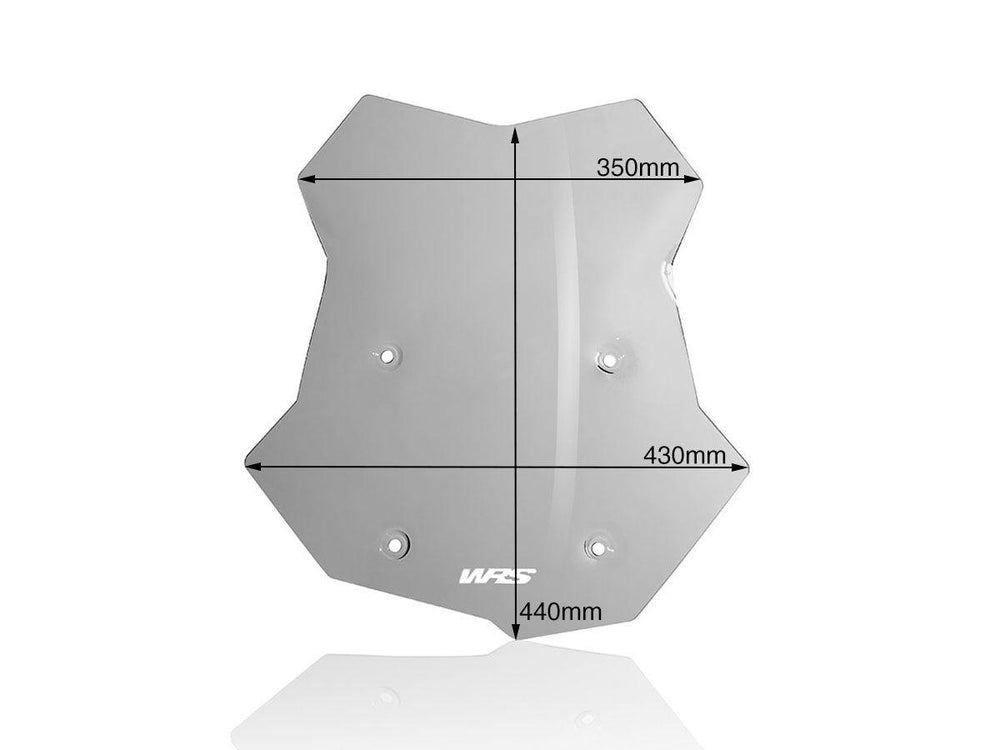 WRS Windscreen For BMW F 750 GS ABS 2018-2023 44 cm (17-3/8") - Smoke