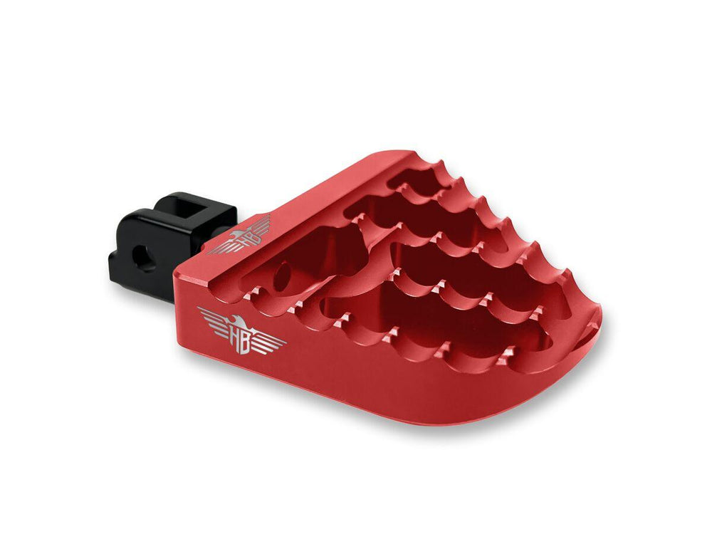 Heinz Bikes Mini Floorboard Footpegs For Harley Davidson FLD 1690 2012-2013 Fit Front Or Rear - Red